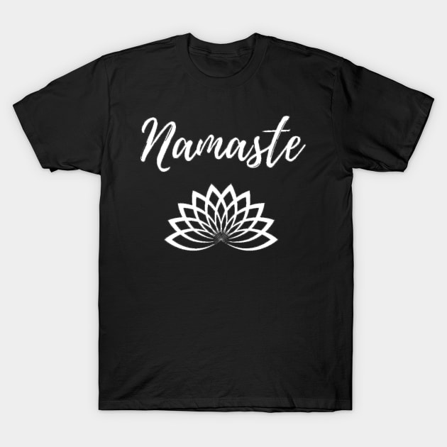 Namaste Flower T-Shirt by Flamingo Design